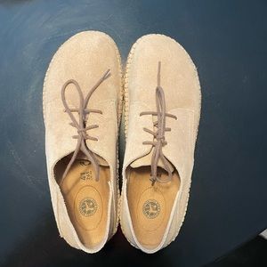 Casual Beige Suede Women's Shoes